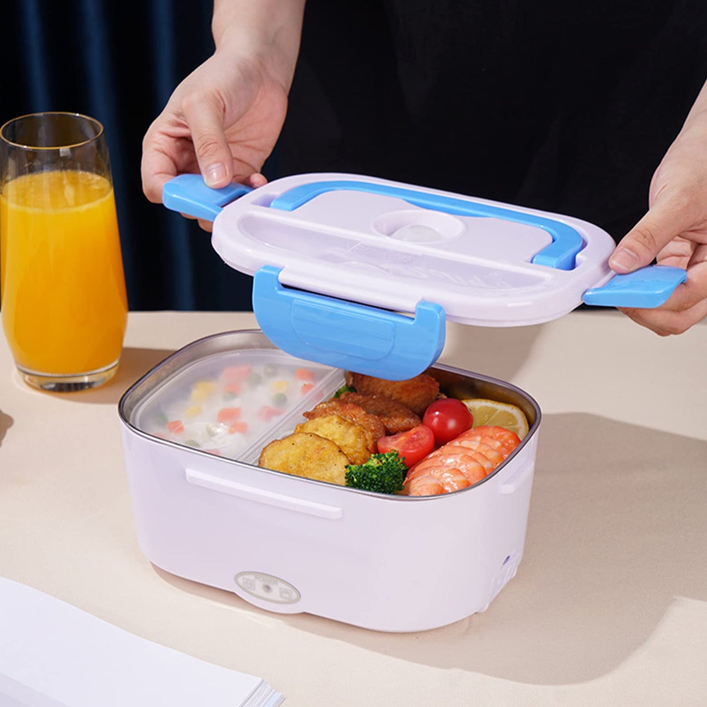 Portable Electric Heated Lunch Box | Fast Food Warmer for Car, Office & Travel