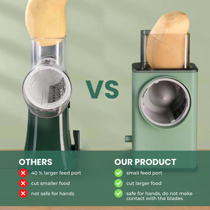3-in-1 Vegetable Cutter | Stainless Steel Mandoline Slicer & Grater | Kitchen Chopper Tool