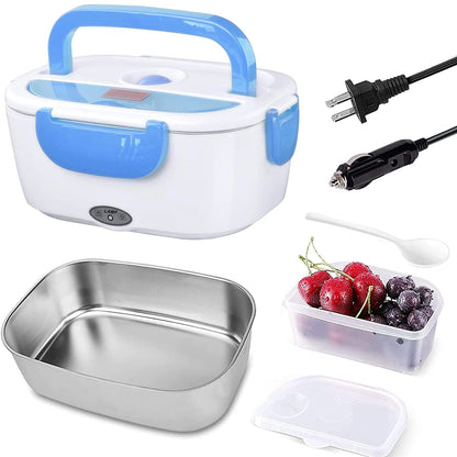 Portable Electric Heated Lunch Box | Fast Food Warmer for Car, Office & Travel