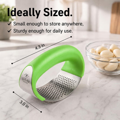 Crush Garlic in Seconds™ | Premium Stainless Steel Garlic Press & Ginger Mincer