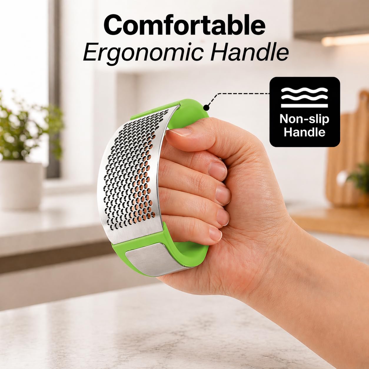 Crush Garlic in Seconds™ | Premium Stainless Steel Garlic Press & Ginger Mincer