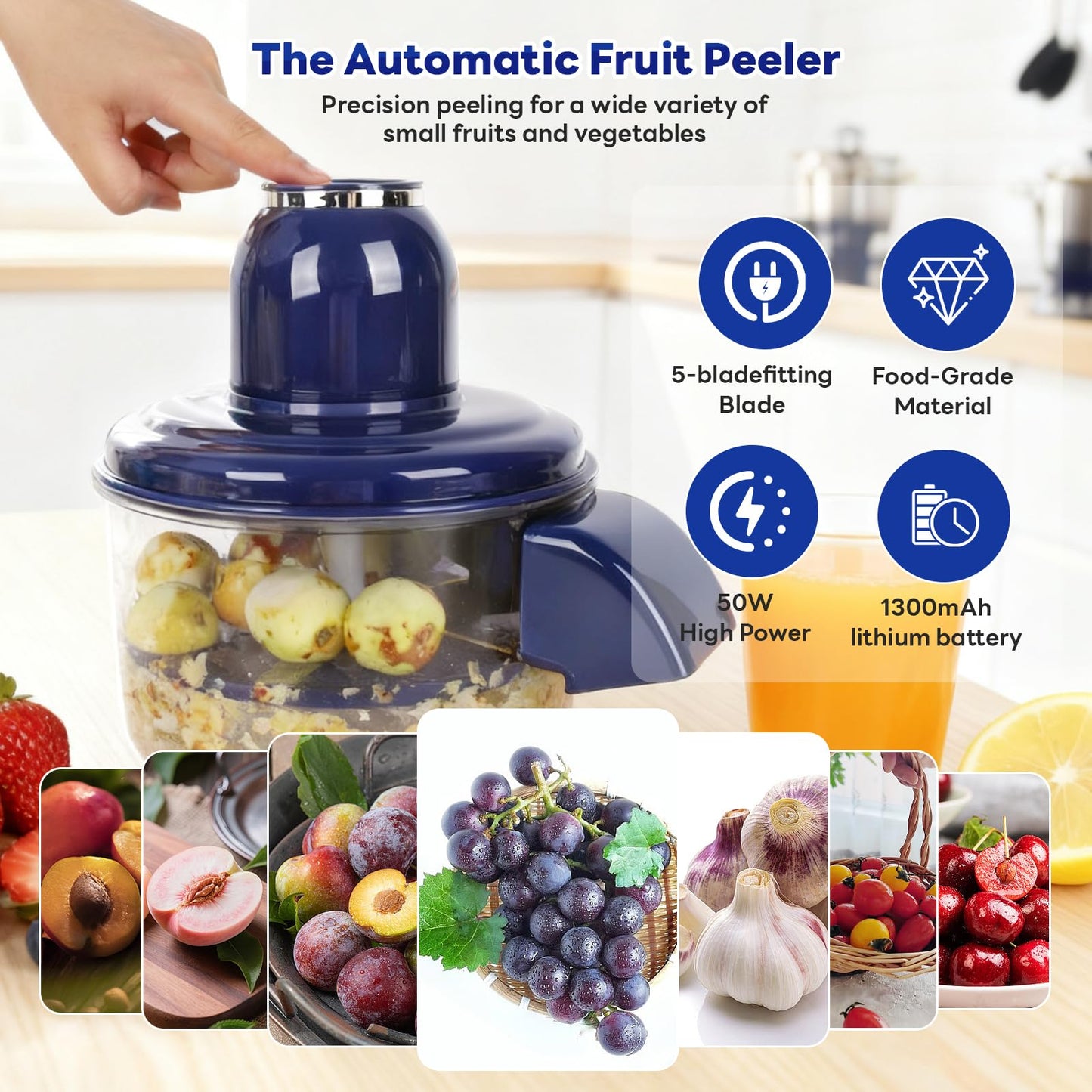 Automatic Fruit Peeler Machine – Peel Grapes & Cherry Tomatoes in Seconds