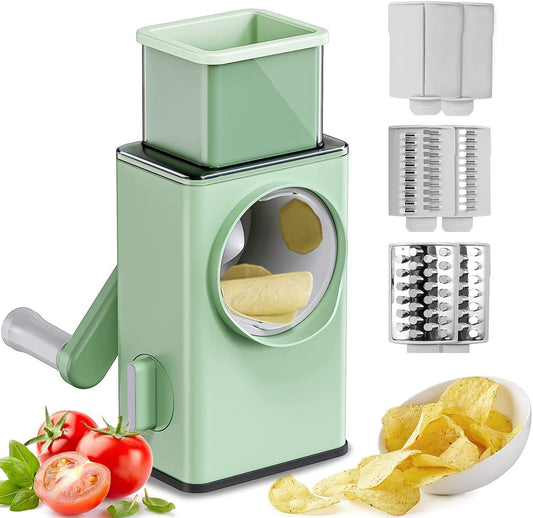 3-in-1 Vegetable Cutter | Stainless Steel Mandoline Slicer & Grater | Kitchen Chopper Tool