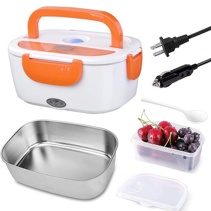 Portable Electric Heated Lunch Box | Fast Food Warmer for Car, Office & Travel