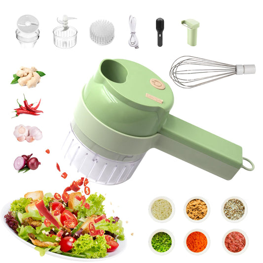 4-in-1 Smart Mini Chopper – Chop, Blend, Mix & Prep in Seconds (USB Rechargeable)