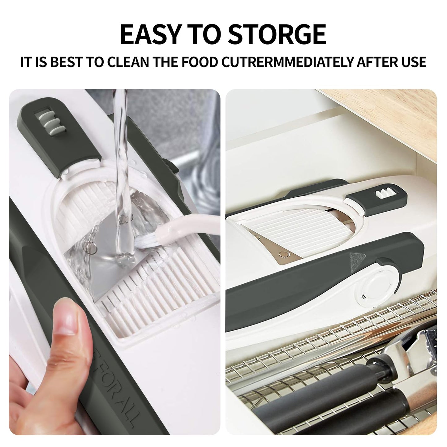8-in-1 Adjustable Vegetable Cutter & Mandoline Slicer – Safe Foldable Kitchen Chopper for Fast Meal Prep
