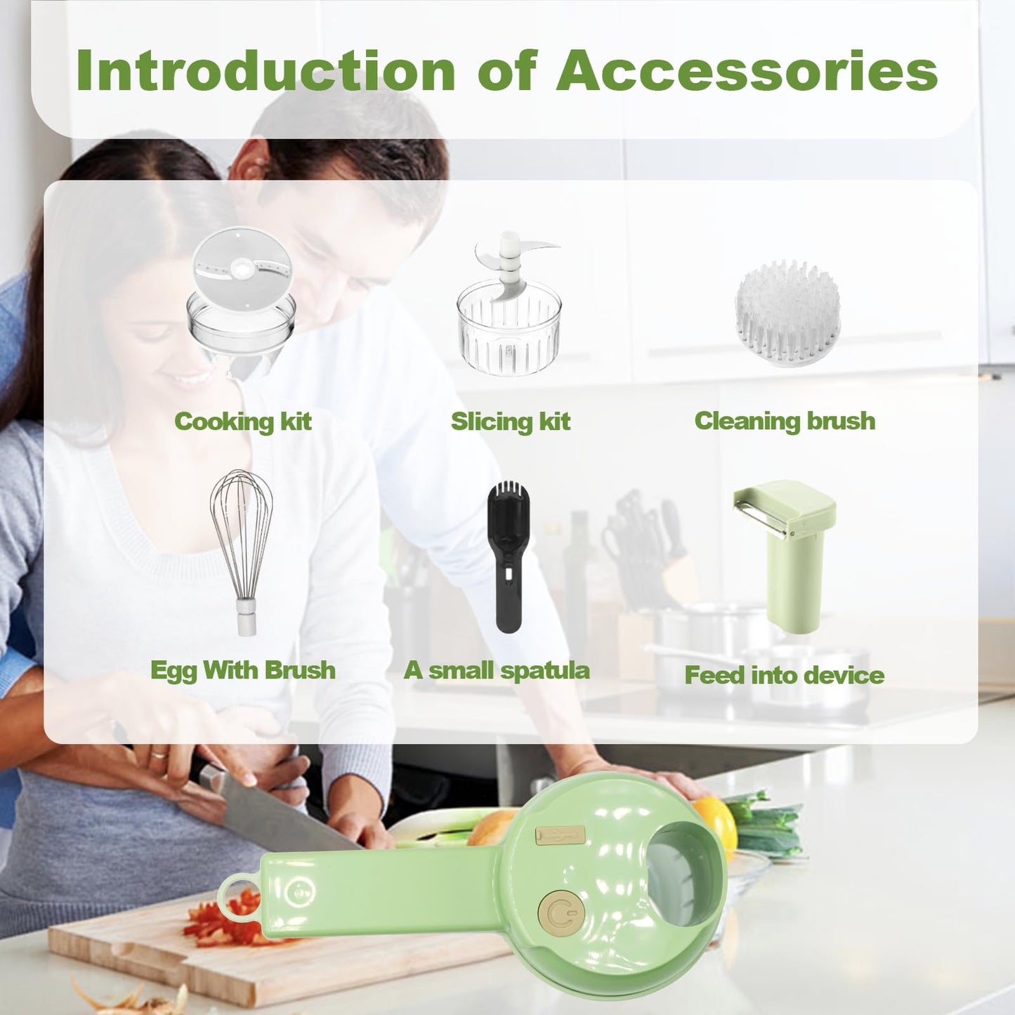 4-in-1 Smart Mini Chopper – Chop, Blend, Mix & Prep in Seconds (USB Rechargeable)
